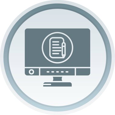 Dizüstü bilgisayar simgesinin vektör çizimi