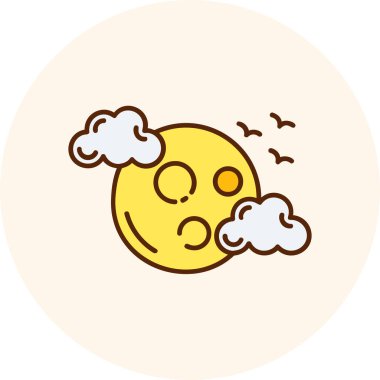 Çizgi film uydusunun vektör çizimi