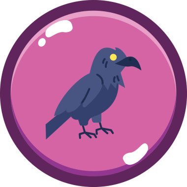 Bir kuş simgesinin vektör illüstrasyonu