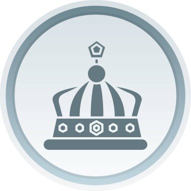 Crown Solid düğmesi, basit vektör çizimi