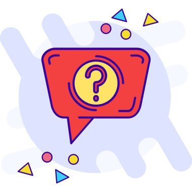 konuşma balonu simgesi, renkli tasarım