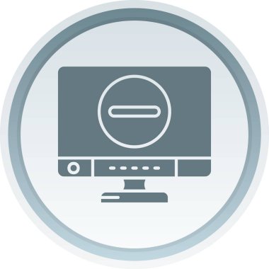 bilgisayar izleme simgesi, vektör illüstrasyonu