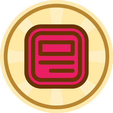 Çin sikkesi. Basit illüstrasyon