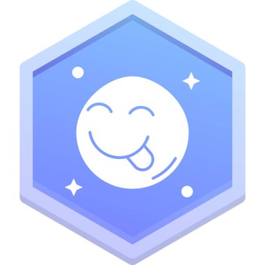 Mutlu gülen emoji simgesi pürüzsüz ana hatlarıyla