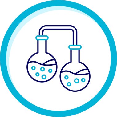 Kimya. Web simgesi basit illüstrasyon