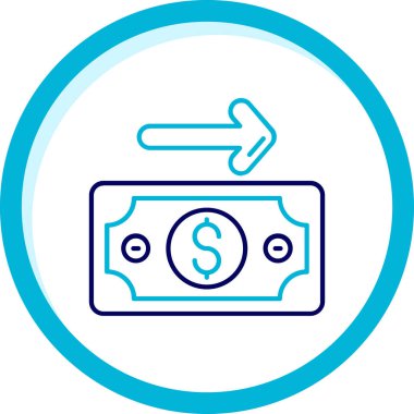 Para için. Web simgesi basit illüstrasyon