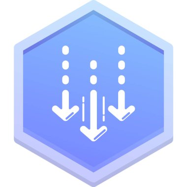 Okun yönü simgesi doldurulmuş - taslak biçimi