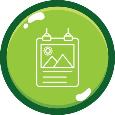 Bir harita simgesinin vektör illüstrasyonu