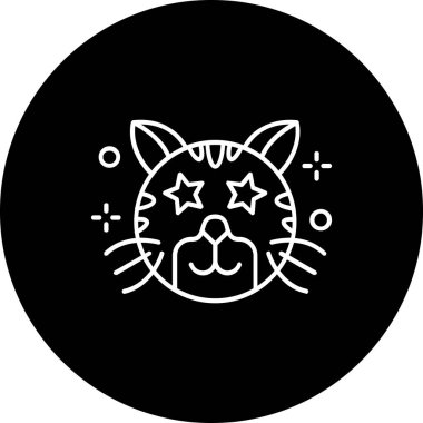 Kedi simgesinin vektör illüstrasyonu