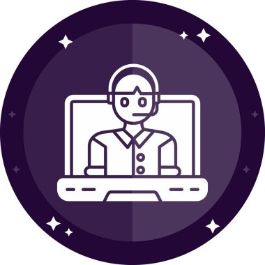 Yıldızlı bir dizüstü bilgisayarın vektör çizimi