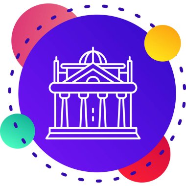 Geleneksel Çin Yeni Yıl ikonu beyaz arka planda izole edildi. Renkli taslak konsepti. vektör.