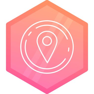 Konum simgesi, vektör illüstrasyonlu harita işaretleyici