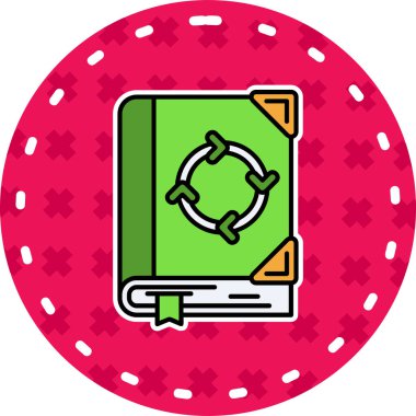 Yonca yapraklı yonca ikonlu kitap, özet tarzı