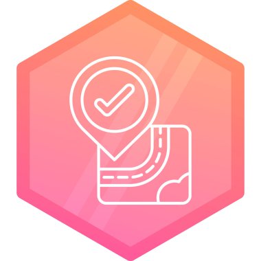 Kontrol işaretli bir işaretin vektör illüstrasyonu