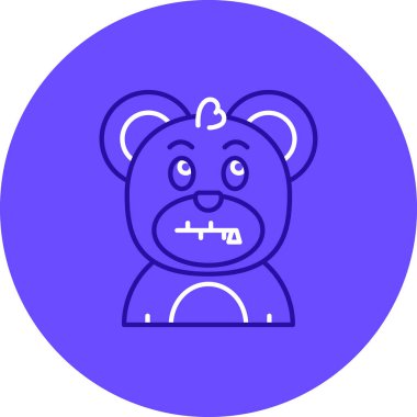 ayı ağ ikonu vektör illüstrasyonu