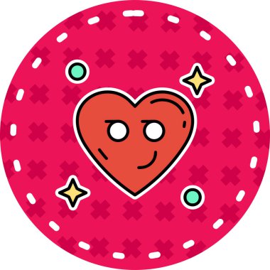 Kalp ikonu vektör illüstrasyonu