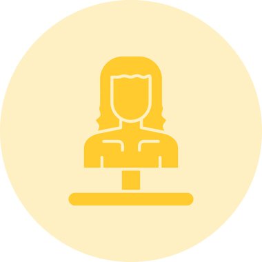 Kadın. Web simgesi basit illüstrasyon