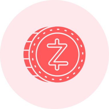 Kırmızı para simgesinin vektör illüstrasyonu