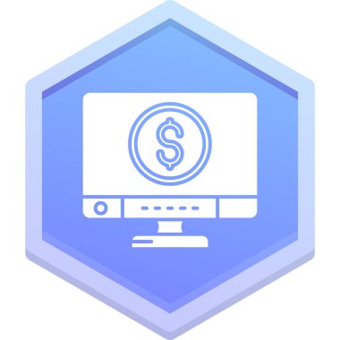 Dolar. Web simgesi basit illüstrasyon