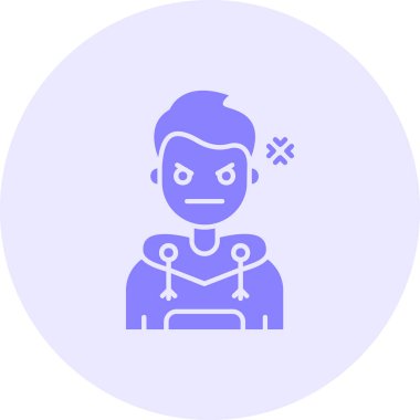 Kızgınım. Web simgesi vektör illüstrasyonu