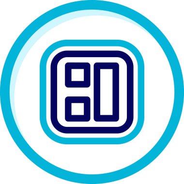 Beyaz arkaplanda izole edilmiş bir b 6 simgesinin vektör çizimi