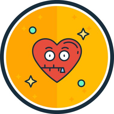 Bir kalp simgesinin vektör illüstrasyonu