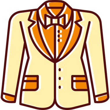 Moda takımı ceket simgesi - taslak biçimi