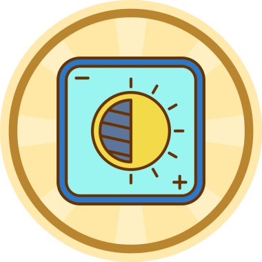 Bir güneş panelinin vektör illüstrasyonu