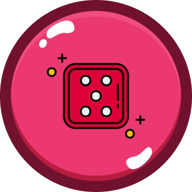 Kumarhane. Web simgesi basit illüstrasyon