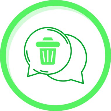 Dairesel simge sembollü çöp kutusu