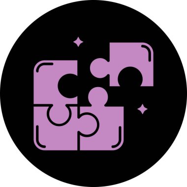 Yapboz simgesi, vektör illüstrasyonu basit tasarım