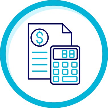 Hesap makinesi simgesi. İnce çizgi tarzı. vektör illüstrasyonu.