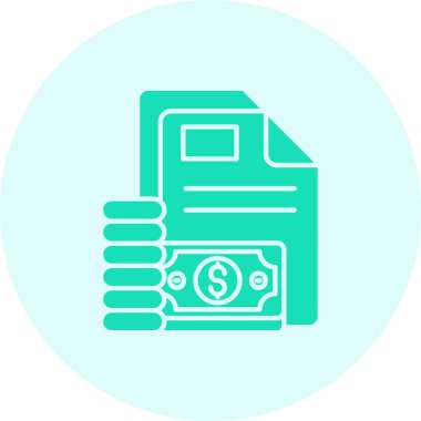 vektör Doları bill simgesi