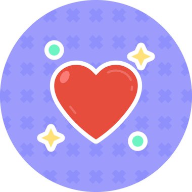 Kalp. Web simgesi basit illüstrasyon