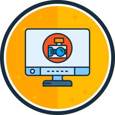 Kamera. Web simgesi basit illüstrasyon