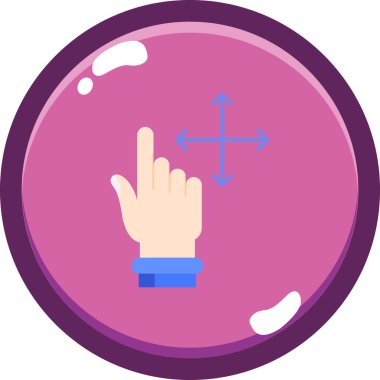 Dolu olarak parmak tıklama simgesi - taslak biçimi