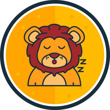 Uyuyan bir ayı çizgi filmiyle Ay 'da uyuyan aslan.