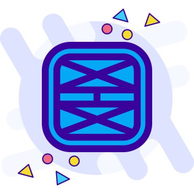 Bir Noel ağacının mavi ve beyaz arkaplanının vektör çizimi