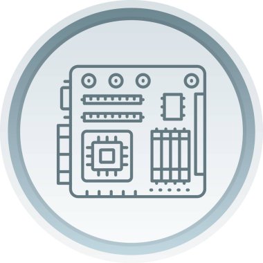 İşlemci. Web simgesi basit illüstrasyon