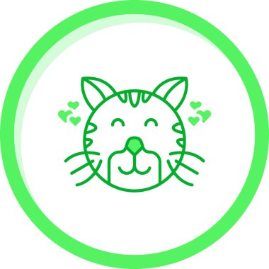 hayvan kedi simgesi vektör illüstrasyonu