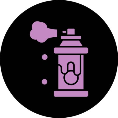 Sprey Neon siyah kabartma, basit vektör illüstrasyonu