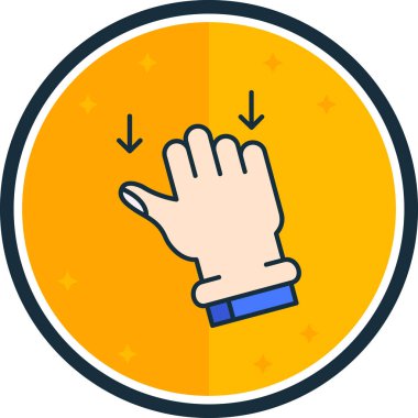 jest el ikonu. Web için hareket vektör simgelerinin özet çizimi