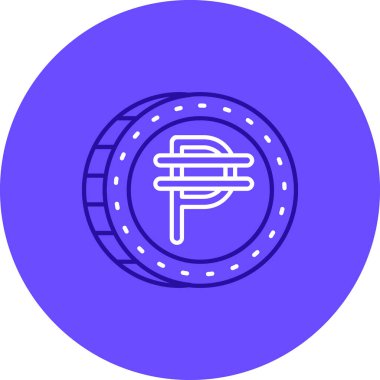 Çemberde dolar işareti olan paranın vektör simgesi