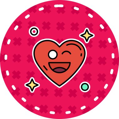 Kalp. Web simgesi basit illüstrasyon