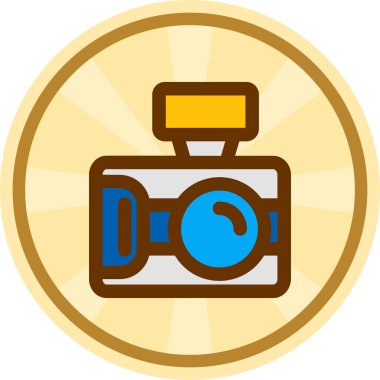 Kamera. Web simgesi basit illüstrasyon