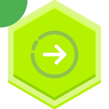 Yaprak simgesi ile altıgen