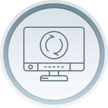 Monitör. Web simgesi basit tasarım