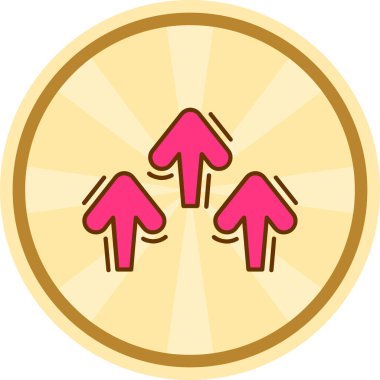 Ok. Web simgesi basit illüstrasyon