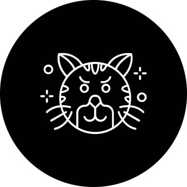 kedi tasarım arka planında bir simge. Beyaz arka planda kedi simgesi sembolü. kedi vektör simgesi basit ve modern düz sembol.