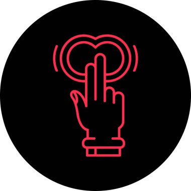 parmak hareketi simgesi, vektör illüstrasyonu